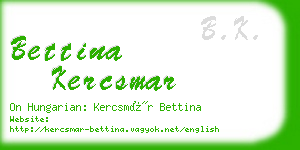 bettina kercsmar business card